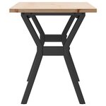 vidaXL Table basse cadre en Y 110x40x45 cm bois de pin massif et fonte
