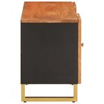 vidaXL Meuble TV marron et noir 105x33 5x46 cm bois massif manguier