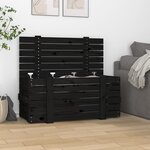 vidaXL Boîte de rangement Noir 91x40 5x42 cm Bois massif de pin