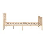 vidaXL Cadre de lit sans matelas bois massif 140x200 cm
