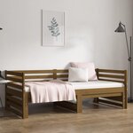 vidaXL Lit coulissant sans matelas marron miel 2x(90x190) cm