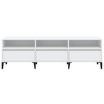 vidaXL Meuble TV blanc 150x30x44 5 cm bois d'ingénierie