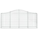 vidaXL Paniers à gabions arqués 6 Pièces 200x30x80/100 cm Fer galvanisé