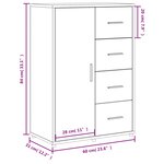 vidaXL Buffets 2 Pièces chêne marron 60x31x84 cm bois d'ingénierie