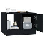 vidaXL Table basse noir 50x50x36 cm bois d'ingénierie