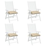vidaXL Coussins de palette lot de 4 beige 50x50x7 cm tissu oxford