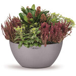 LECHUZA Jardinière CUBETO Stone 40 ALL-IN-ONE gris pierre 13840