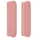 vidaXL Tête de lit avec oreilles Rose 93x16x78/88 cm Velours