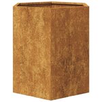vidaXL Jardinière hexagone 46x40x45 cm acier corten