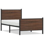 vidaXL Cadre de lit métal avec tête de lit et pied de lit 80x200 cm