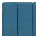 vidaXL Coussin de tête de lit bleu 160 cm velours