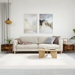 vidaXL Tables basses 2 Pièces chêne fumé 50x50x40 cm bois d'ingénierie