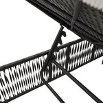 vidaXL Chaises longues lot de 2 avec table noir résine tressée