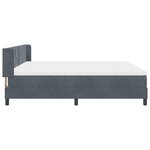 Lit Box Spring vidaXL avec Matelas Gris Foncé 200x200 cm Velours
