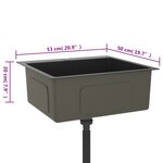 vidaXL Évier de cuisine fait main Noir Acier inoxydable