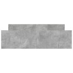 vidaXL Cadre de lit tête de lit et pied de lit gris béton 150x200 cm