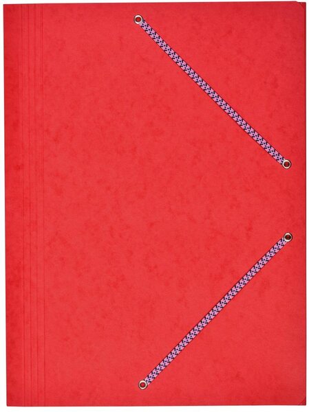 Chemise Carte Lustée 24 x 32 cm à rabats avec élastique Rouge COUTAL