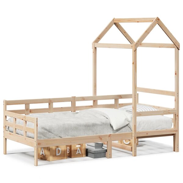 vidaXL Lit de jour avec toit sans matelas 80x200 cm bois massif
