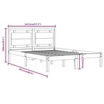 vidaXL Cadre de lit sans matelas blanc 140x200 cm bois massif