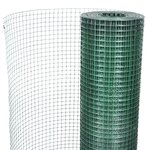 vidaXL Grillage acier galvanisé et revêtement en PVC 10x1 m vert