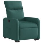 vidaXL Fauteuil inclinable vert foncé tissu