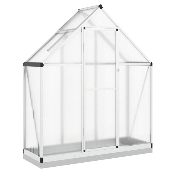 vidaXL Serre avec cadre de base argenté 169x58x202 cm aluminium