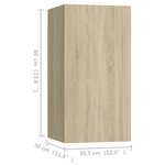 vidaXL Meubles TV 2 Pièces Chêne sonoma 30 5x30x60 cm Bois d’ingénierie