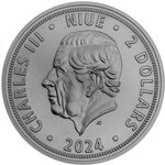 Pièce de monnaie en Argent 2 Dollars g 31.1 (1 oz) Millésime 2024 CZECH LION