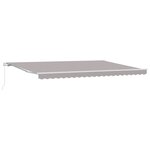 Auvent Manuel Rétractable vidaXL Gris 500x350 cm