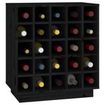 vidaXL Armoire à vin Noir 55 5x34x61 cm Bois de pin massif