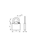 THIRARD - Cadenas à clé Mach 3  laiton nickelé  extérieur  anse inox  40mm  2 clés