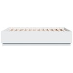 vidaXL Cadre de lit Blanc 140x190 cm bois d'ingénierie