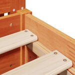 vidaXL Cadre de lit sans matelas cire marron 90x200 cm bois pin massif