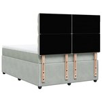 vidaXL Sommier à lattes de lit et matelas Gris clair 140x200cm Velours