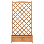 vidaXL Jardinière avec treillis marron bois massif de sapin