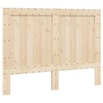 vidaXL Cadre de lit avec tête de lit gris 140x200 cm bois pin massif