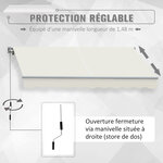 Store banne manuel rétractable aluminium polyester imperméabilisé 3L x 2 5l m crème