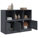vidaXL Buffet anthracite 99x39x73 cm acier