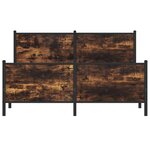 vidaXL Cadre de lit en métal sans matelas chêne fumé 160x200 cm