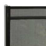 vidaXL Chaise longue pliable Textilène et aluminium noir et argenté