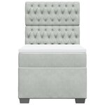 vidaXL Sommier à lattes de lit et matelas Gris clair 90x190 cm Velours