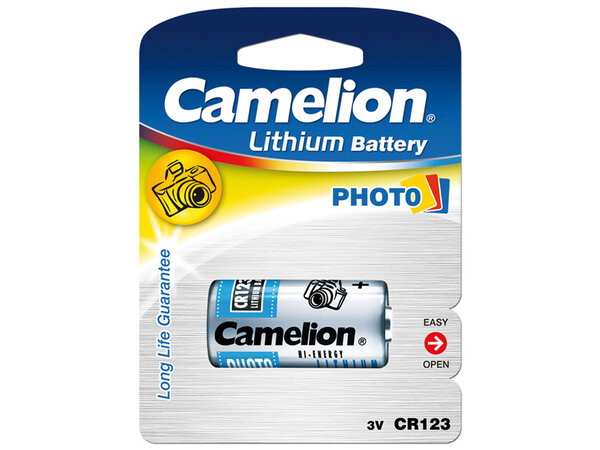 Blister de 1 Pile Lithium Photo CR123A 3V CAMELION