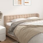 vidaXL Tête de lit avec oreilles Cappuccino 163x23x78/88 cm Similicuir
