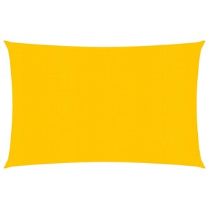 vidaXL Voile d'ombrage 160 g/m² rectangulaire jaune 5x6 m PEHD