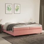 vidaXL Cadre de lit sans matelas rose 200x200 cm velours