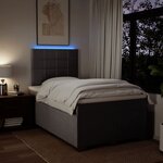 vidaXL Sommier à lattes de lit avec matelas Taupe 120x200 cm Tissu