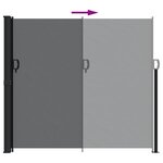 vidaXL Auvent latéral rétractable noir 180x500 cm