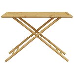 vidaXL Ensemble de bistro pliante 5 Pièces et coussins blanc crème bambou