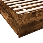 vidaXL Cadre de lit avec tiroirs sans matelas chêne fumé 90x190 cm