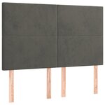 vidaXL Cadre de lit sans matelas gris foncé 140x190 cm velours